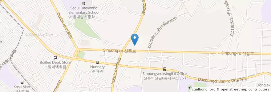 Mapa de ubicacion de 한국양봉농협 en Corea Del Sur, Seúl, 영등포구.