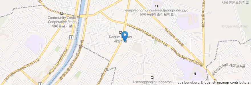 Mapa de ubicacion de 서울우유농협 en Coreia Do Sul, Seul, 은평구, 응암3동.