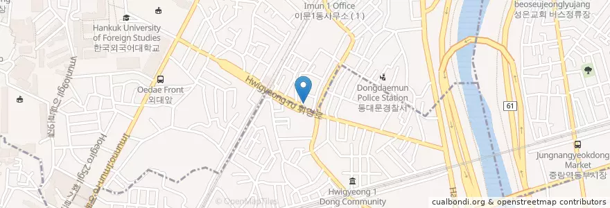 Mapa de ubicacion de 서울경기양돈농협 en Corea Del Sud, Seul, 동대문구, 이문2동.