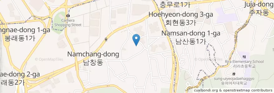 Mapa de ubicacion de 한국화훼농협 en 大韓民国, ソウル, 中区.
