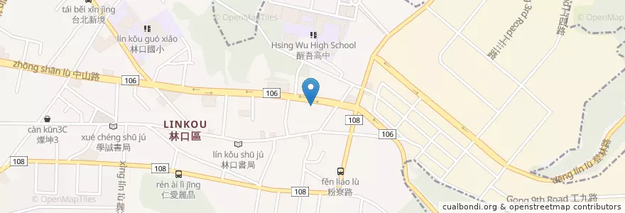 Mapa de ubicacion de 台灣中油 en تایوان, 新北市, 林口區.