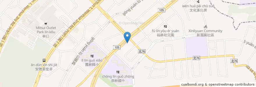 Mapa de ubicacion de 百八漁場 en Taiwan, New Taipei, Linkou District.