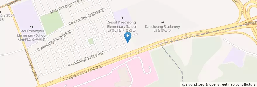 Mapa de ubicacion de Suseo Nonghyup en South Korea, Seoul, Gangnam-Gu, Irwon 1(Il)-Dong.