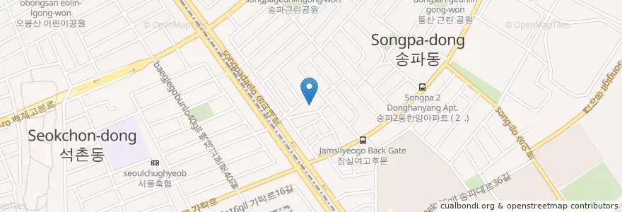 Mapa de ubicacion de 송파농협 en Zuid-Korea, Seoel, 송파구, 송파1동.