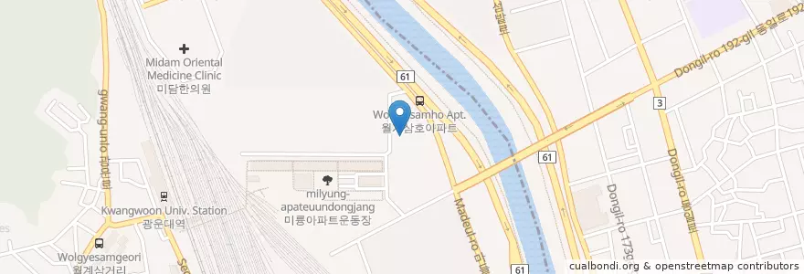 Mapa de ubicacion de 월계농협 en Güney Kore, Seul, 노원구, 월계3동.
