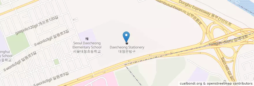 Mapa de ubicacion de 수서농협 en 대한민국, 서울, 강남구, 일원1동.
