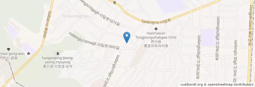 Mapa de ubicacion de 남서울농협 en Korea Selatan, 서울, 사당4동.