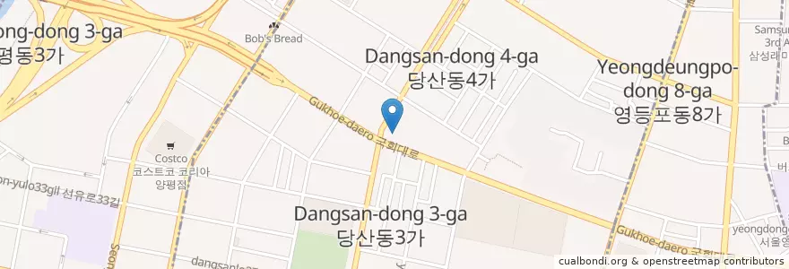 Mapa de ubicacion de 서울농협 en 대한민국, 서울, 영등포구, 당산1동.