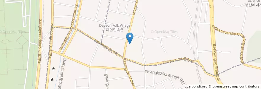 Mapa de ubicacion de 사상농협 en 대한민국, 부산, 사상구, 괘법동, 덕포동.