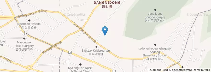 Mapa de ubicacion de Seobusan Nonghyup en South Korea, Busan, Saha-Gu, Dangni-Dong.