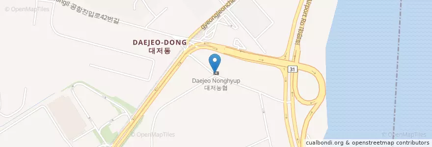 Mapa de ubicacion de 대저농협 en Korea Selatan, 부산, 강서구, 대저동.