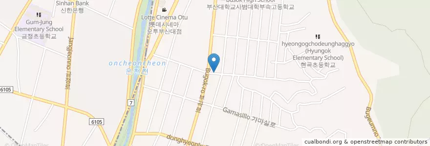 Mapa de ubicacion de 금정농협 en Korea Selatan, 부산, 금정구, 부곡동.