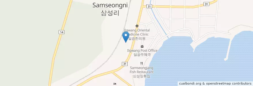 Mapa de ubicacion de 동부산농협 en Güney Kore, Busan, 기장군, 일광면.