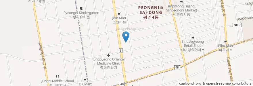 Mapa de ubicacion de 서대구농협 en Zuid-Korea, Daegu, 서구.