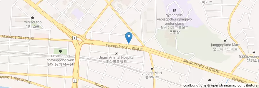 Mapa de ubicacion de 서광주농협 en 韩国/南韓, 全羅南道, 光州, 北區.