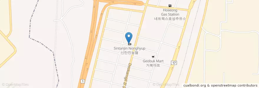 Mapa de ubicacion de Sintanjin Nonghyup en South Korea, Daejeon, Daedeok-Gu, Deogam-Dong.