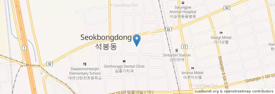 Mapa de ubicacion de 신탄진농협 en Zuid-Korea, Daejeon, 대덕구, 석봉동.