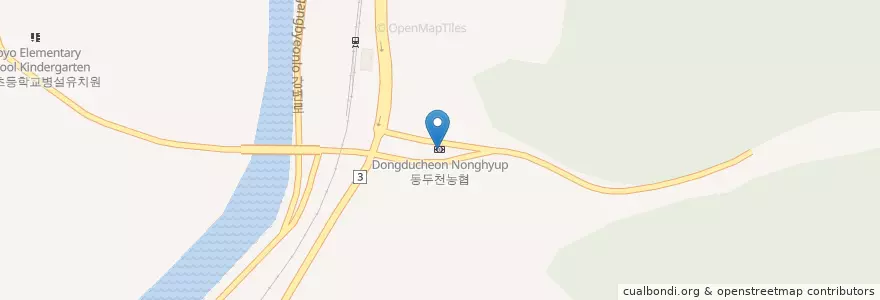 Mapa de ubicacion de 동두천농협 en 대한민국, 경기도, 동두천시.