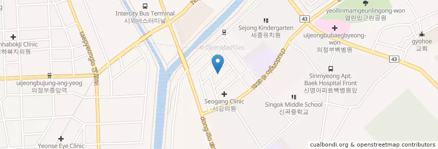 Mapa de ubicacion de 의정부농협 en Südkorea, Gyeonggi-Do, 의정부시.