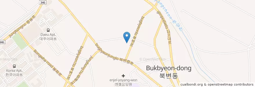 Mapa de ubicacion de 김포농협 en 대한민국, 경기도, 김포시.