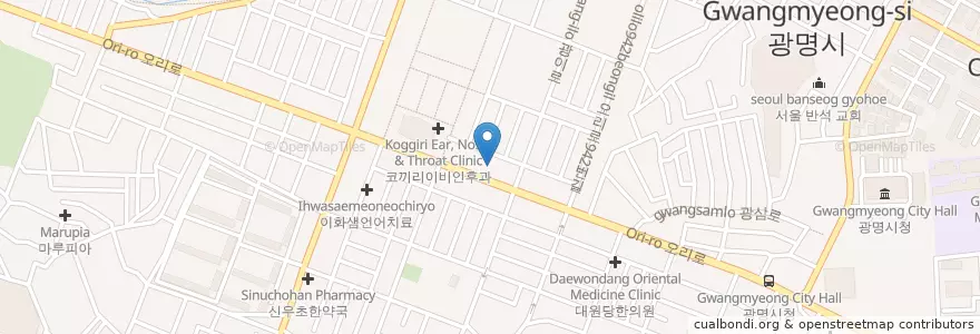 Mapa de ubicacion de Gwangmyeong Nonghyup en South Korea, Gyeonggi-Do, Gwangmyeong-Si.