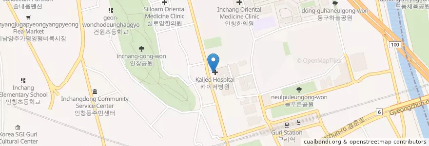 Mapa de ubicacion de 구리농협 en كوريا الجنوبية, 경기도, 구리시.