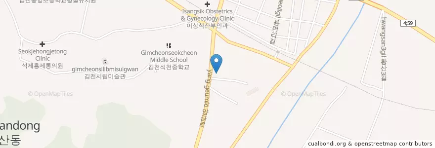 Mapa de ubicacion de 김천농협 en 韩国/南韓, 庆尚北道, 金泉市.