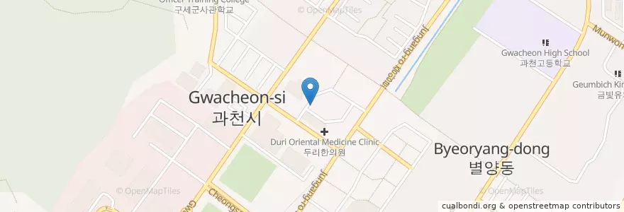 Mapa de ubicacion de 과천농협 en کره جنوبی, گیونگی-دو, 과천시.