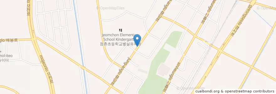 Mapa de ubicacion de 점촌농협 en 대한민국, 경상북도, 문경시.