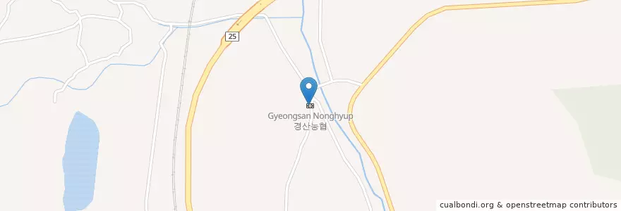 Mapa de ubicacion de 경산농협 en كوريا الجنوبية, 경상북도, 경산시, 남천면.