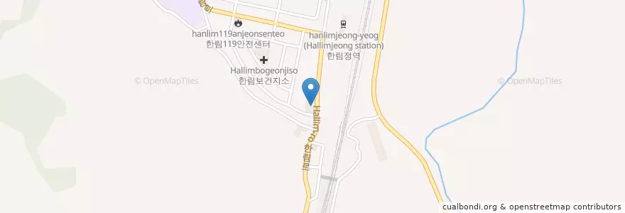 Mapa de ubicacion de 한림농협 en 대한민국, 경상남도, 김해시, 한림면.