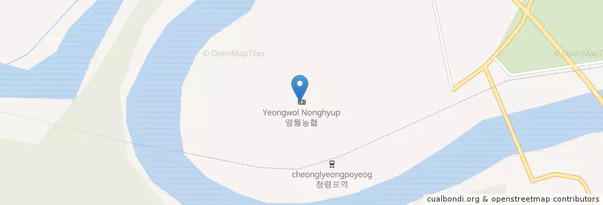 Mapa de ubicacion de 영월농협 en Corée Du Sud, Gangwon, 영월군.