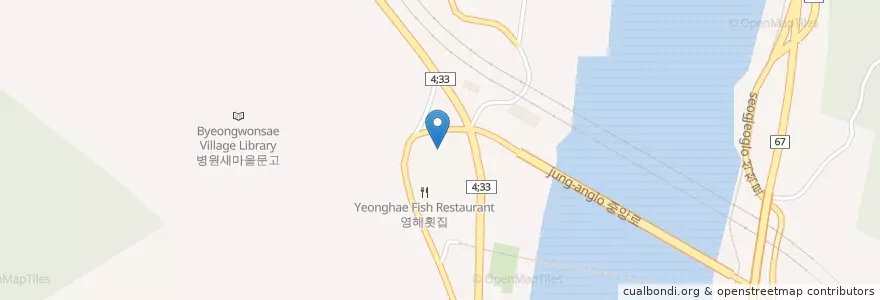 Mapa de ubicacion de 약목농협 en 大韓民国, 慶尚北道, 漆谷郡.