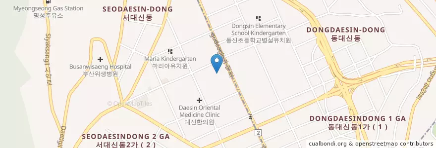 Mapa de ubicacion de 동아대학교 박물관 en 韩国/南韓, 釜山, 西區.