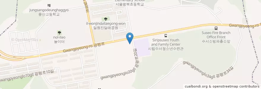 Mapa de ubicacion de 일원본동문고 en 대한민국, 서울, 강남구, 일원본동.