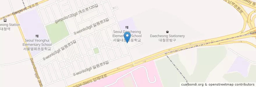 Mapa de ubicacion de 일원1동문고 en 대한민국, 서울, 강남구, 일원1동.
