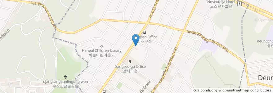 Mapa de ubicacion de 화곡6동문고 en Республика Корея, Сеул, 강서구, 화곡6동.