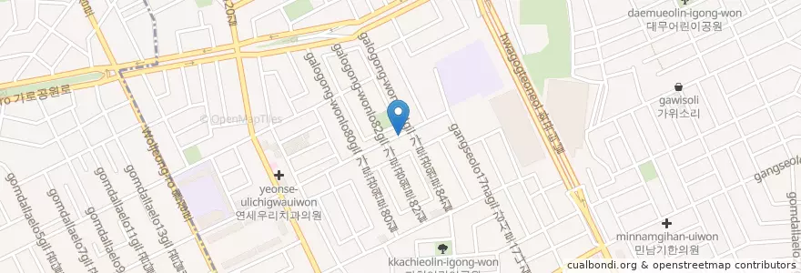 Mapa de ubicacion de 화곡7동문고 en 대한민국, 서울, 강서구, 화곡1동.
