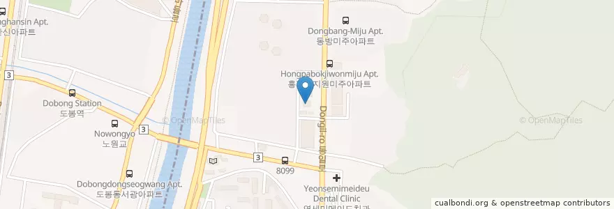 Mapa de ubicacion de 상계1동문고 en Corée Du Sud, Séoul, 노원구, 상계1동.