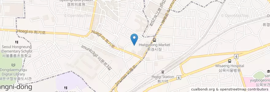 Mapa de ubicacion de 회기동문고 en Südkorea, Seoul, 동대문구, 회기동.