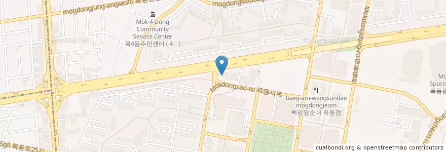 Mapa de ubicacion de 목1동문고 en 大韓民国, ソウル, 陽川区, 목5동.