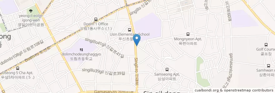 Mapa de ubicacion de 신길4동새마을문고 en Corea Del Sud, Seul, 영등포구, 신길4동.