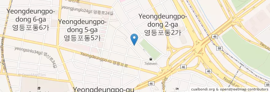 Mapa de ubicacion de 영등포2동새마을문고 en 대한민국, 서울, 영등포구, 영등포동.