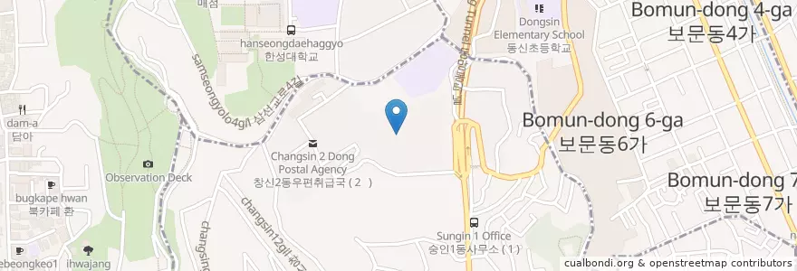 Mapa de ubicacion de 쌍용아파트1단지문고 en کره جنوبی, سئول, 창신3동.