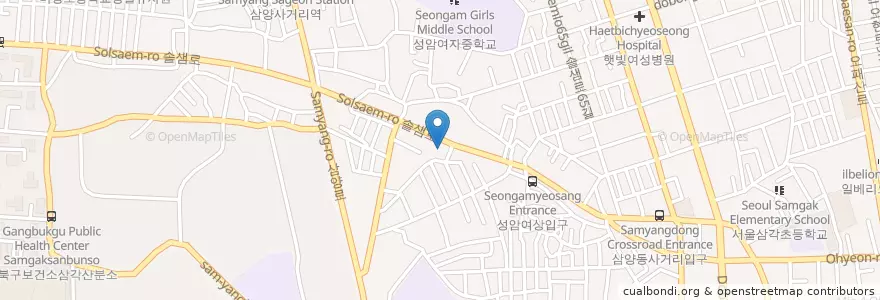 Mapa de ubicacion de 미아5동문고 en كوريا الجنوبية, سول, 강북구, 송천동.