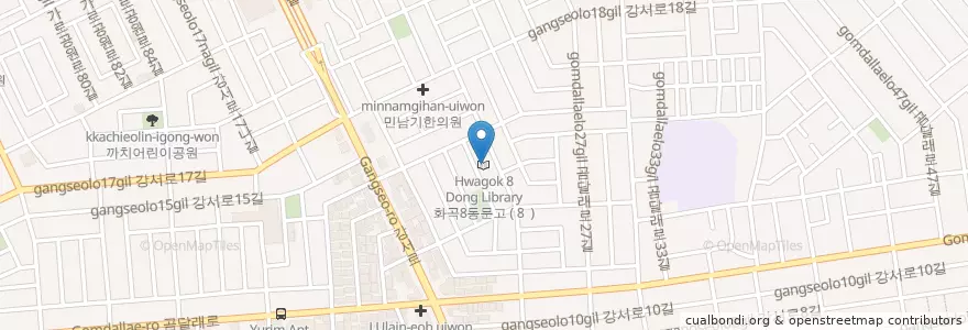 Mapa de ubicacion de 화곡8동문고 en كوريا الجنوبية, سول, 강서구, 화곡8동.