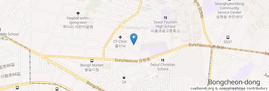 Mapa de ubicacion de 은천동자치회관 en كوريا الجنوبية, سول, 관악구, 은천동.