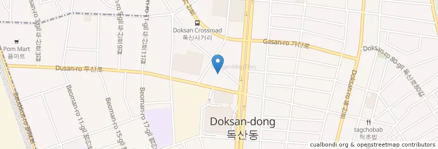 Mapa de ubicacion de 독산1동문고 en Korea Selatan, 서울, 금천구, 독산1동.