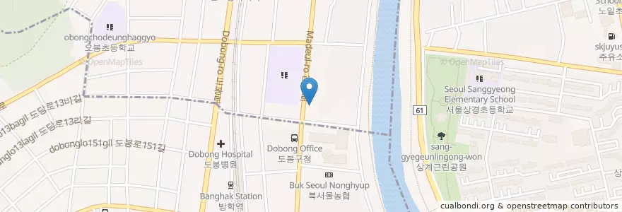 Mapa de ubicacion de 도봉2동문고 en Coreia Do Sul, Seul, 도봉구, 도봉2동.