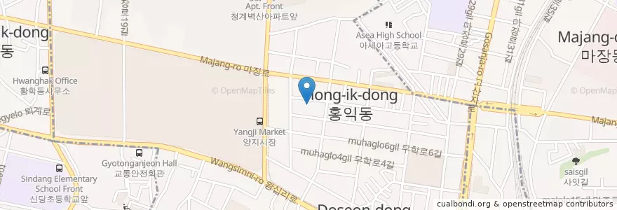 Mapa de ubicacion de 도선동문고 en Corea Del Sud, Seul, 성동구, 왕십리도선동.